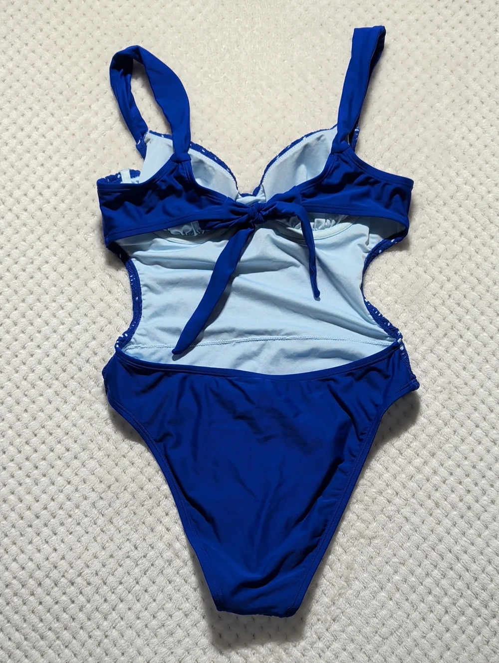 Cupshe Game Face Blue Monokini Swimsuit